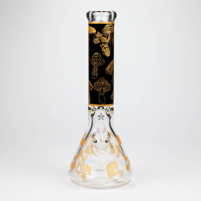 14" Mushroom 9mm glass water bong [GBT2303] Glass Bong ONE