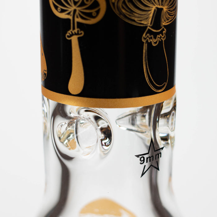 14" Mushroom 9mm glass water bong [GBT2303] Glass Bong ONE