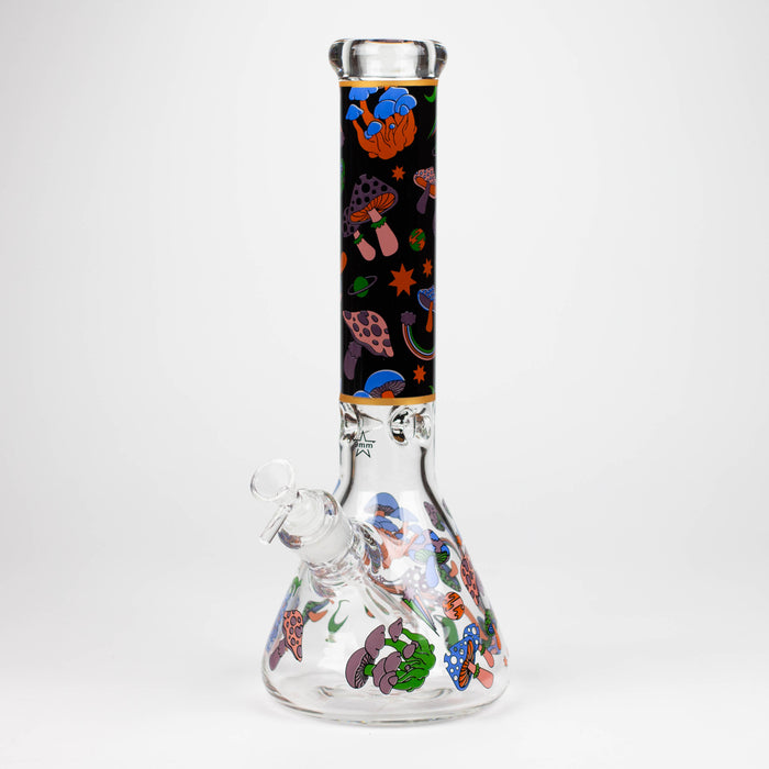 14" Mushroom 9mm glass water bong [GBT2303] Glass Bong ONE Design D