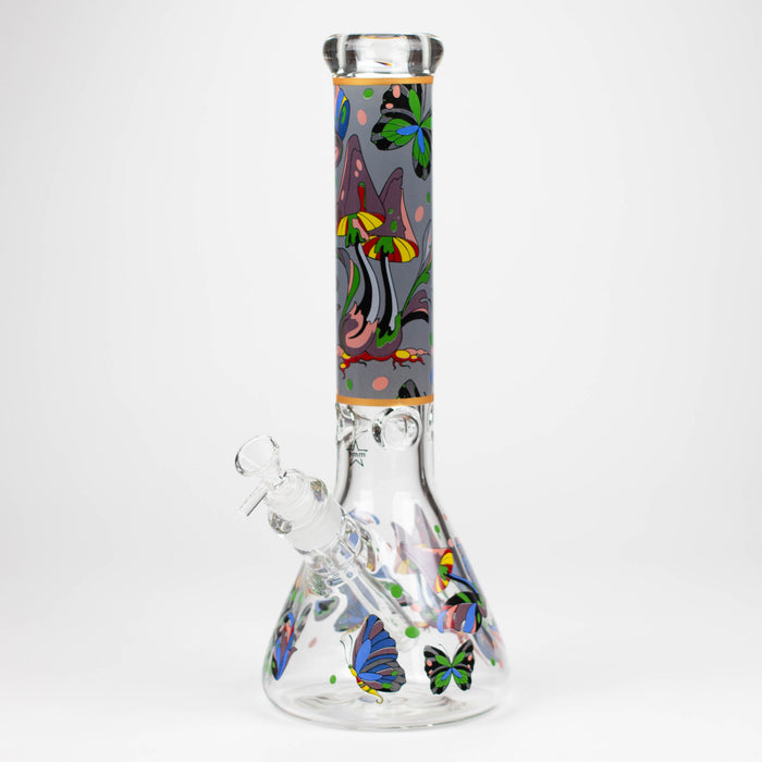14" Mushroom 9mm glass water bong [GBT2303] Glass Bong ONE Design E