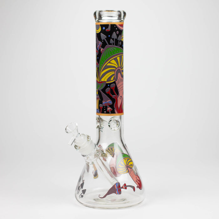 14" Mushroom 9mm glass water bong [GBT2303] Glass Bong ONE Design F