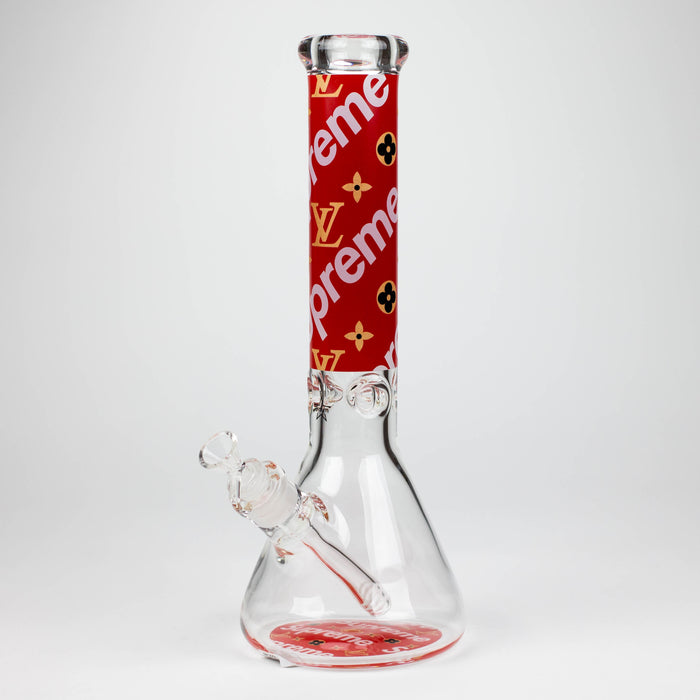 14" Brand 9mm glass water bong [NP2001] Glass Bong ONE Design D