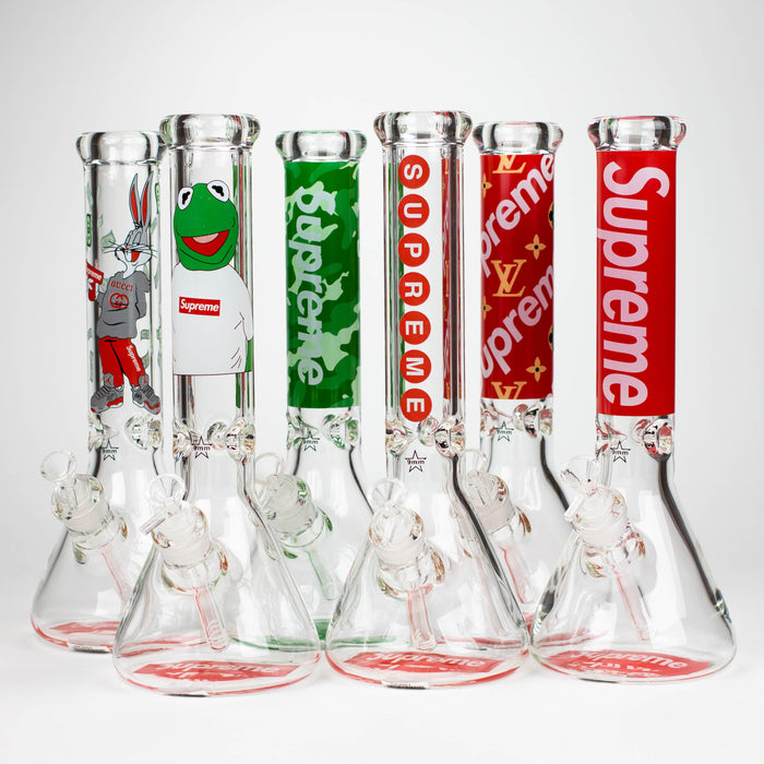 14" Brand 9mm glass water bong [NP2001] Glass Bong ONE