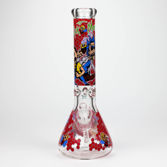 14" RM Cartoon 9mm glass water bong [GBT2118] Glass Bong ONE