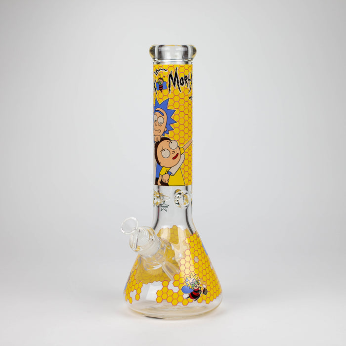 14" RM Cartoon 9mm glass water bong [GBT2118] Glass Bong ONE Design B