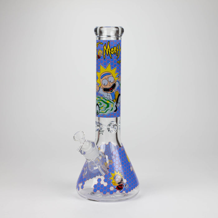 14" RM Cartoon 9mm glass water bong [GBT2118] Glass Bong ONE Design C