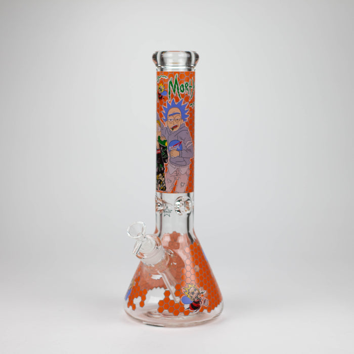 14" RM Cartoon 9mm glass water bong [GBT2118] Glass Bong ONE Design D
