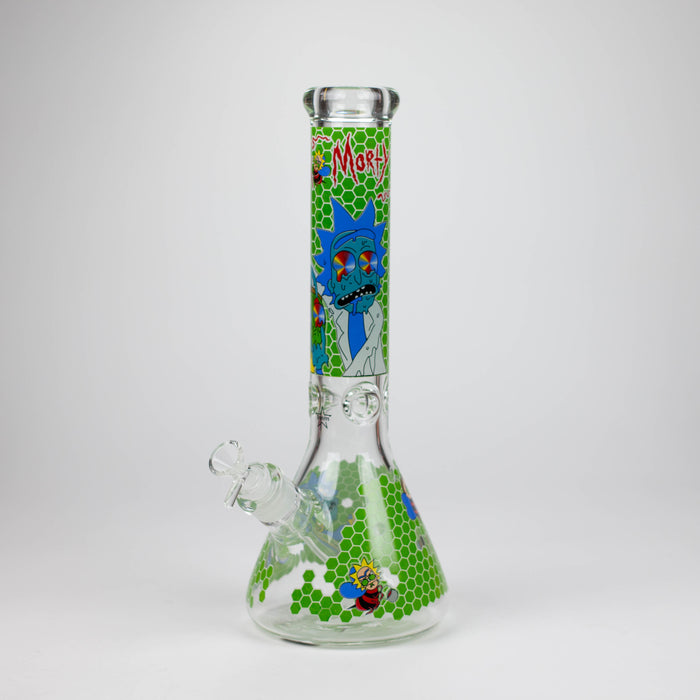 14" RM Cartoon 9mm glass water bong [GBT2118] Glass Bong ONE Design E