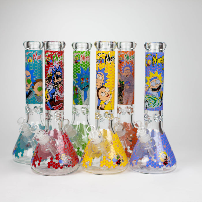 14" RM Cartoon 9mm glass water bong [GBT2118] Glass Bong ONE