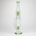 18" Glass water bong with Percolator and Diffuser Glass Bong Bongzie Smokes Green