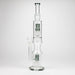18" Glass water bong with Percolator and Diffuser Glass Bong Bongzie Smokes Grey