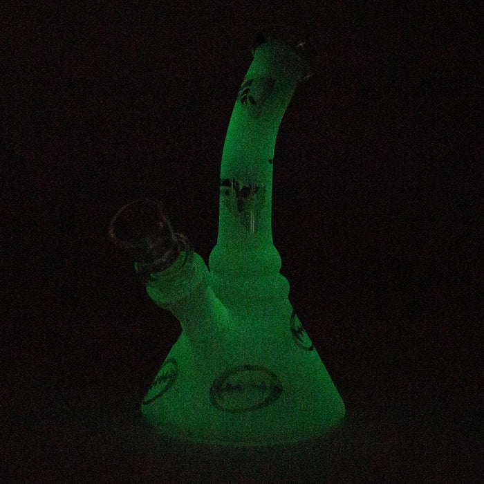 6" Glow in the dark glass bong Glass Bong Bongzie Smokes