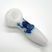 Frog Glow In The Dark Glass Smoking Spoon Hand Pipe Glass Pipe NIBO Distribution WHITE