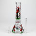 Z10" Glow in the dark Glass Bong With Mushroom Design Glass Bong 777 Smoke