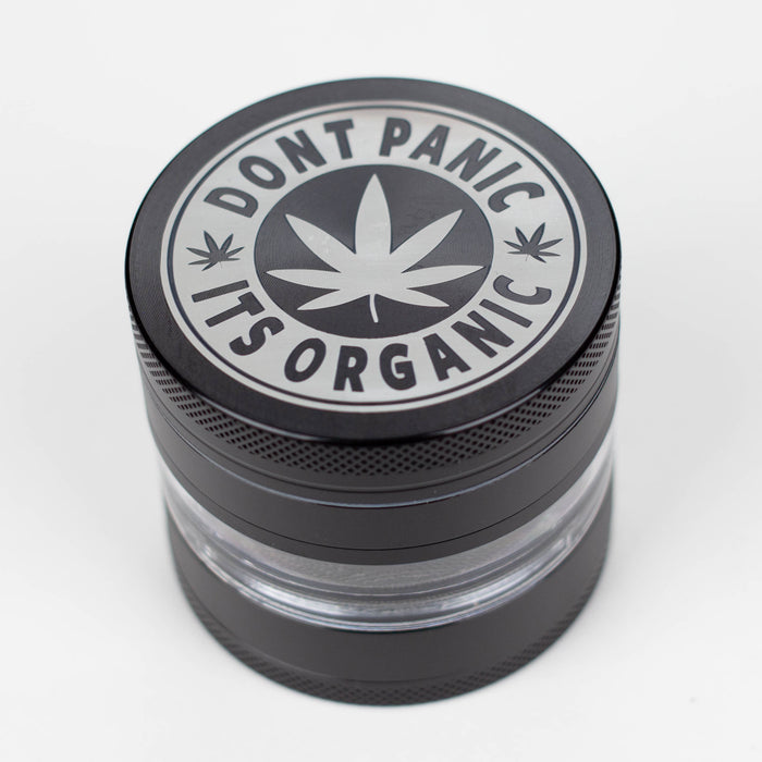 Heavy Duty Large "Don't Panic It's Organic" 4 Parts Weed Grinder Engraved in Canada Design #2 Herb Grinder Laser Ninja