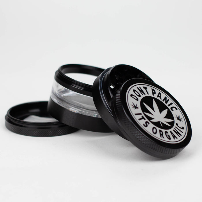 Heavy Duty Large "Don't Panic It's Organic" 4 Parts Weed Grinder Engraved in Canada Design #2 Herb Grinder Laser Ninja