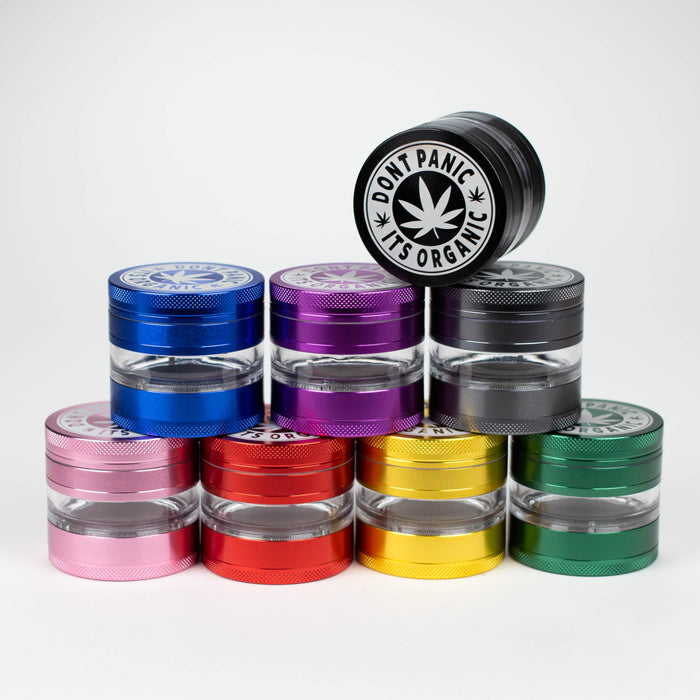 Heavy Duty Large "Don't Panic It's Organic" 4 Parts Weed Grinder Engraved in Canada Design #2 Herb Grinder Laser Ninja