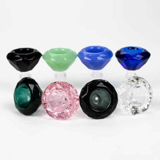 Genie | 14 mm Diamond shape Large Glass Bowl Box of 16 [Bowl3-14] Bongs Accessories BB Canada