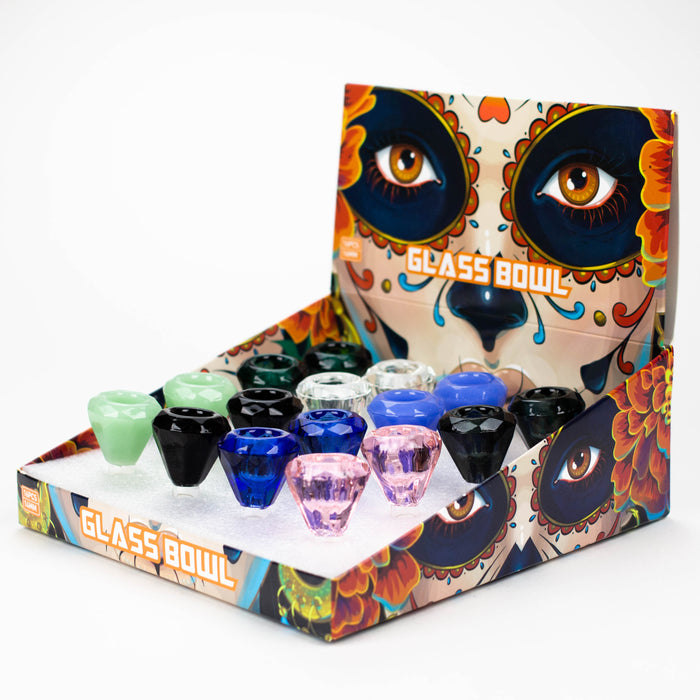 Genie | 14 mm Diamond shape Glass Bowl Box of 16 [Bowl2-14] Bowl · Popper BB Canada