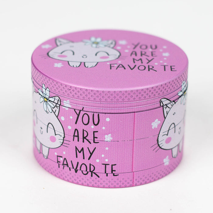 Z2.5" Metal Grinder 4 Layers with Kitty Design Box of 6 Display Pack 777 Smoke