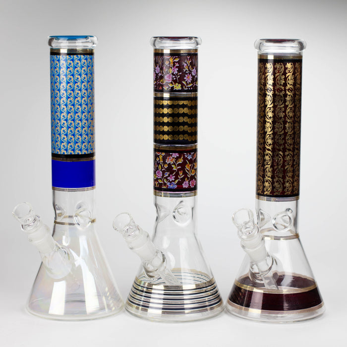 12" Royal Conical assorted design glass bong Glass Bong Bongzie Smokes