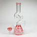 10" Zig-zag water pipe Glass Bong Bongzie Smokes Red
