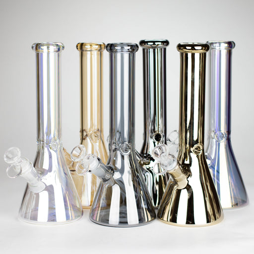 10" 5mm Electroplate Glass Bong Assorted Colour Bongs Super Supplys Inc