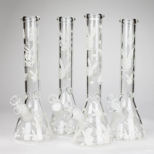 12" 5mm Luxury Design Glow in the Dark Glass Bong Bongs Super Supplys Inc