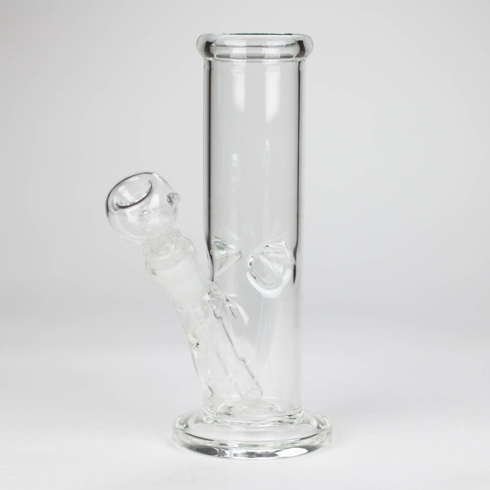 8" clear straight bong Glass Bong Bongzie Smokes