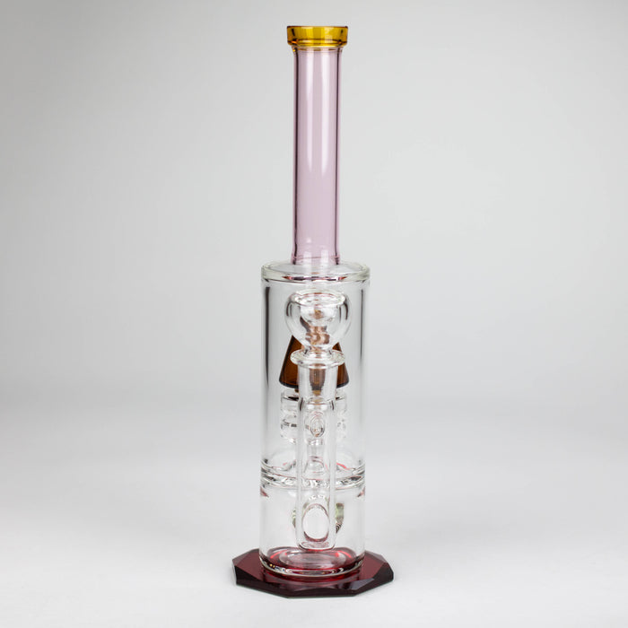 10" diamond cut stemless glass water pipe Glass Bong Bongzie Smokes