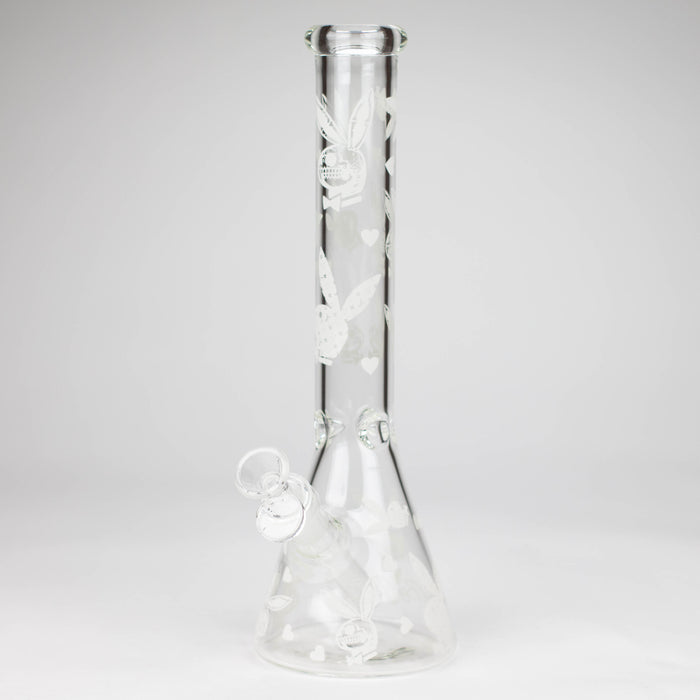 12" 5mm Luxury Design Glow in the Dark Glass Bong Glass Bong Super Supplys Inc Design B