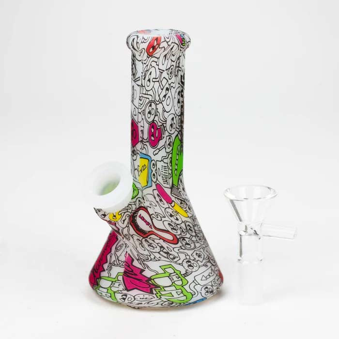 Fortune | 5" Hydrographic Silicone Bong-Assorted [SP1038P] Resin · Silicone · Plastic Bong Fortune