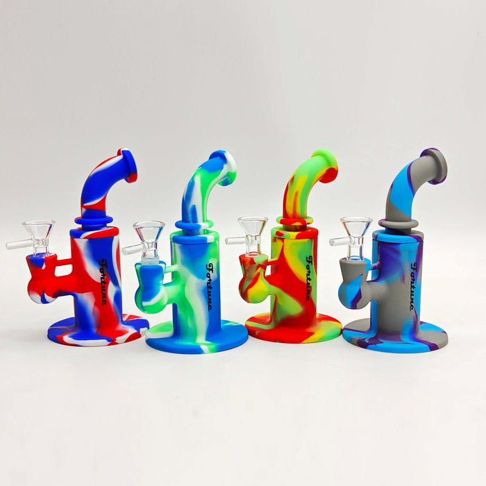 Fortune | 6.5" Silicone Waterpipe-Assorted [SP1056] Resin · Silicone · Plastic Bong Fortune