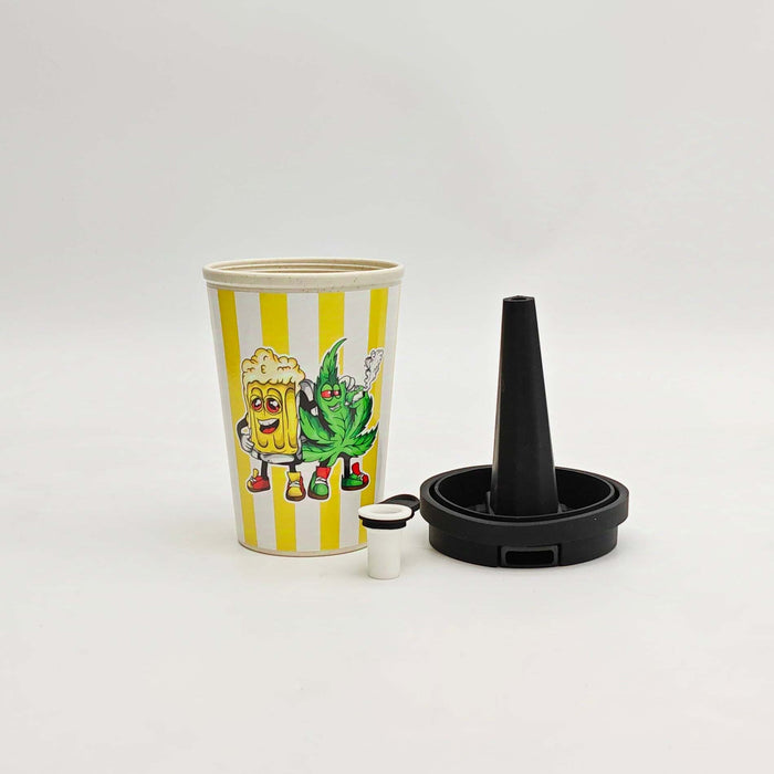 Coffee Cup Bong with ceramic bowl - Assorted Design [SP1061P] Resin · Silicone · Plastic Bong Super Supplys Inc