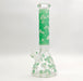 14" 7mm Mushroom Glow in the dark Bong Glass Bong Super Supplys Inc Green