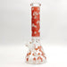 14" 7mm Mushroom Glow in the dark Bong Glass Bong Super Supplys Inc Red