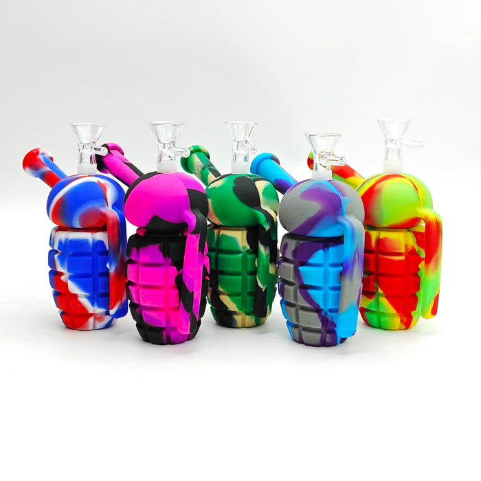 5" Grenade Silicone Bong [SP1105] Resin · Silicone · Plastic Bong Super Supplys Inc