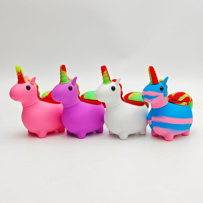 5" Unicorn Silicone Bong-Assorted [SP1070] Silicone Pipe Super Supplys Inc