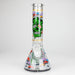 Z10" Glow in the dark Glass Bong With Mushroom Skull Design Glass Bong 777 Smoke Design3
