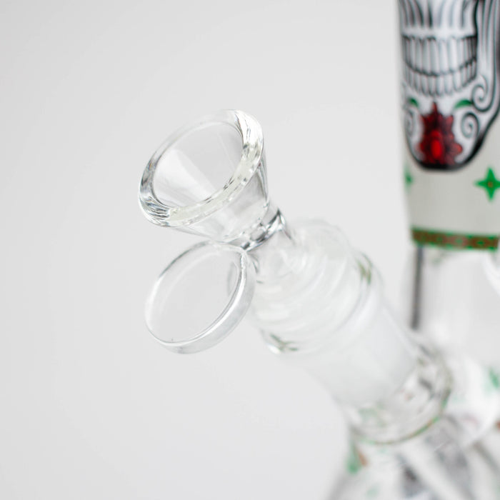 Z10" Glass Bong With Sugar Skull Design Glass Bong 777 Smoke