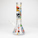 Z10" Glow in the dark Glass Bong With Mushroom Skull Design Glass Bong 777 Smoke