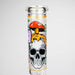 Z10" Glow in the dark Glass Bong With Mushroom Skull Design Glass Bong 777 Smoke