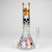 Z10" Glow in the dark Glass Bong With Mushroom Skull Design Glass Bong 777 Smoke