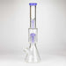 Fortune | 18" Double Tree Perc Beaker Bong Assorted Colour Glass Bong Fortune Purple