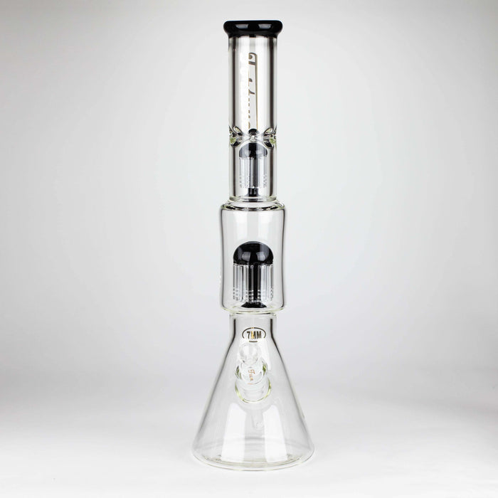 Fortune | 18" Double Tree Perc Beaker Bong Assorted Colour Glass Bong Fortune