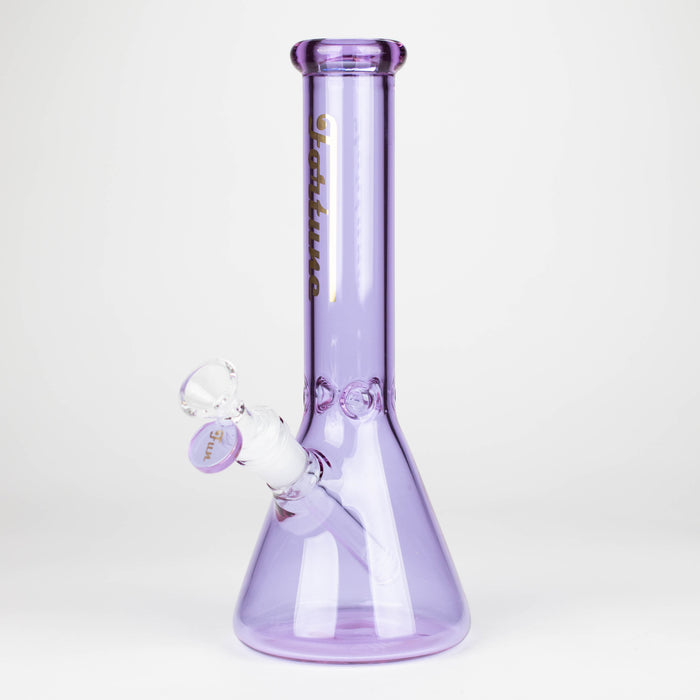 Fortune | 10" 4mm Coloured Glass Bong Assorted Colour Bongs Fortune Purple