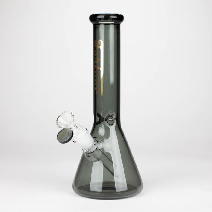 Fortune | 10" 4mm Coloured Glass Bong Assorted Colour Bongs Fortune Black