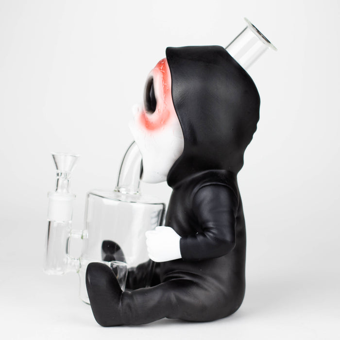 9.8'' Vinyl Death Ghost Water Pipe Resin · Silicone · Plastic Bong YHS Smoke