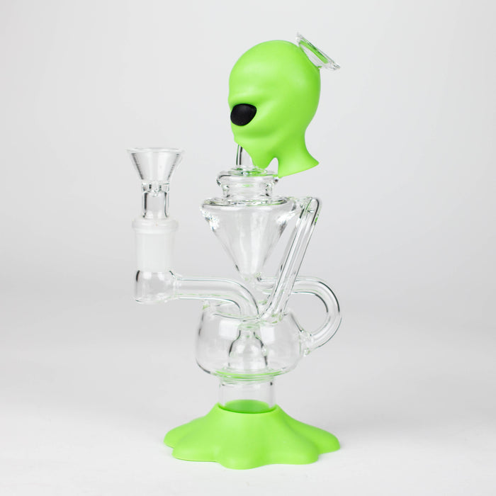 7.7" Alien Functional Glass Water pipe Glass Bong YHS Smoke