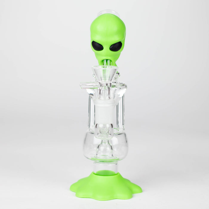 7.7" Alien Functional Glass Water pipe Glass Bong YHS Smoke